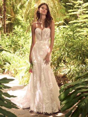 Maggie Sottero  Style #ORTENSIA (24MB231A01) #0 Ivory over Blush (gown with Natural Illusion) thumbnail