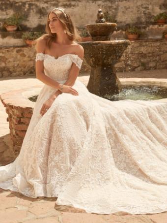 Maggie Sottero  Style #Alessandra-22MK542B01 :::DISCONTINUED AS OF 6/3/24:::: #0 Ivory over Almond (gown with Ivory Illusion) thumbnail